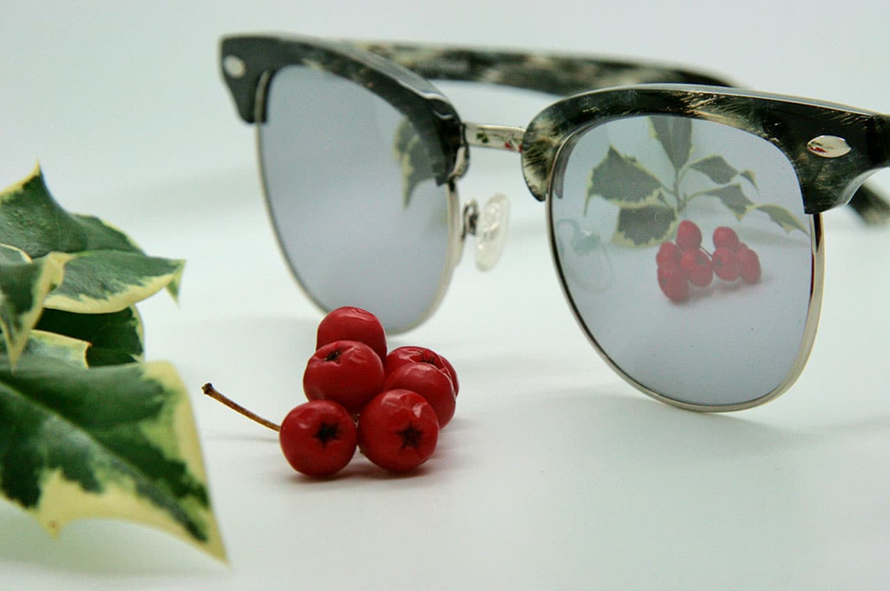 Dayo black marble acetate with mirror lens