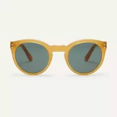 round orange frame eco friendly sunglasses