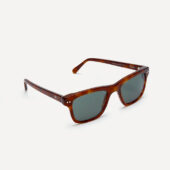 Karibu ethical brown tortoiseshell polarised sunglasses with green lenses