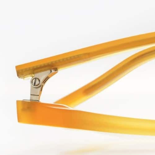 metal hinge on sunglasses frame 