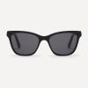 Black recycled cat eye sunglasses
