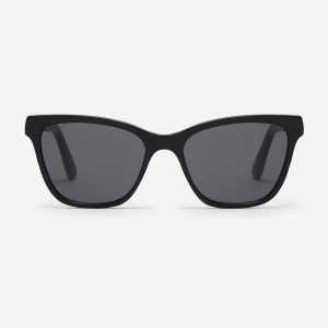 Black recycled cat eye sunglasses