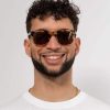 jabali cinnamon Man wearingsquare tortoiseshell eco-friendly sunglasses