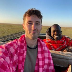 Tom Harding from Nemo Travel on a eco travel tour in Africa