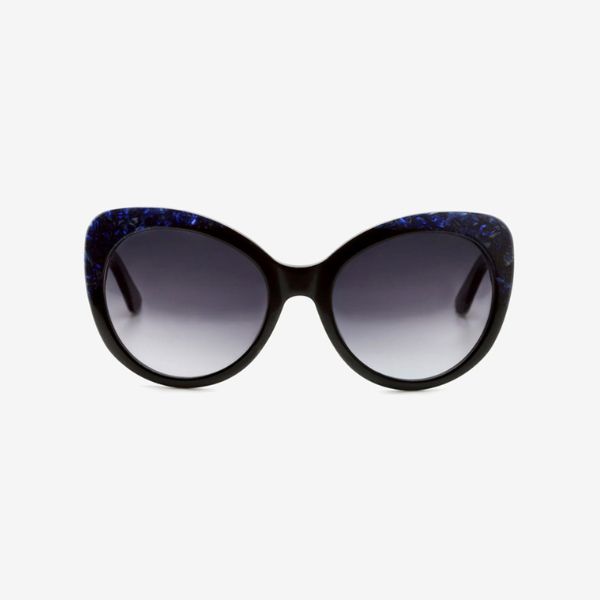 cateye oversized ethical sunglasses in black