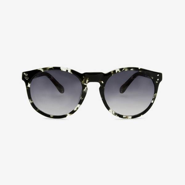 black tortoiseshell round eco freindly sunglasses