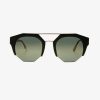 Kibwe Matt Black - Archive Sale 1 matt black clubmaster sunglasses in eco friendly materials