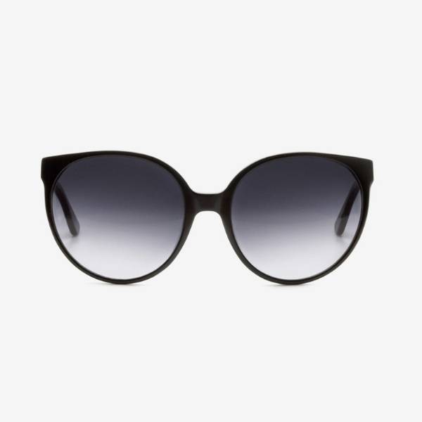 oversized round eco friendly sunglasses in black